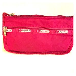 2-Zip LeSportsac Cosmetic Bag in Magenta